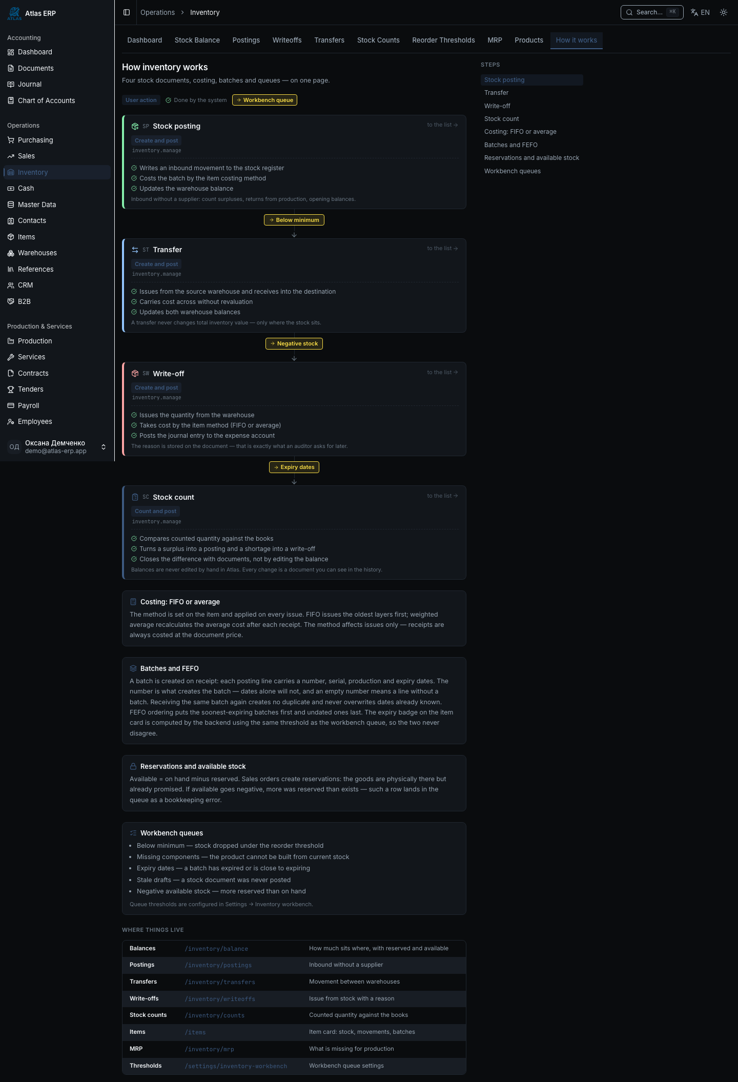 Inventory guide